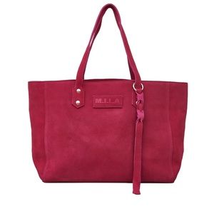 MILA Luxe Bag | Suede | Pink Cherry